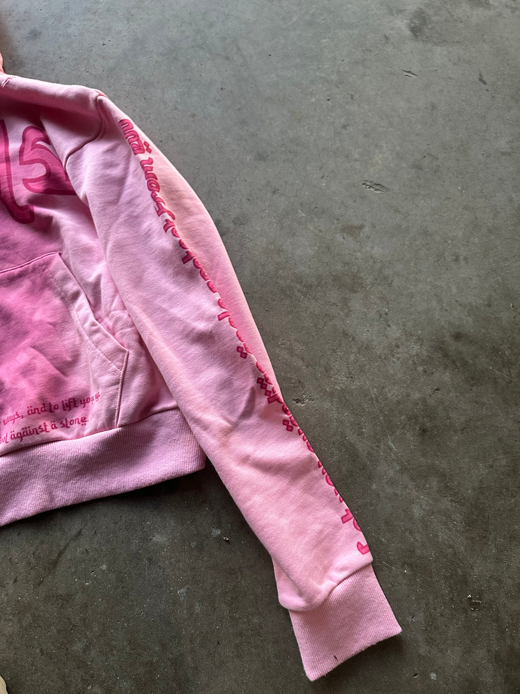 “Guardian angel” pink hoodie