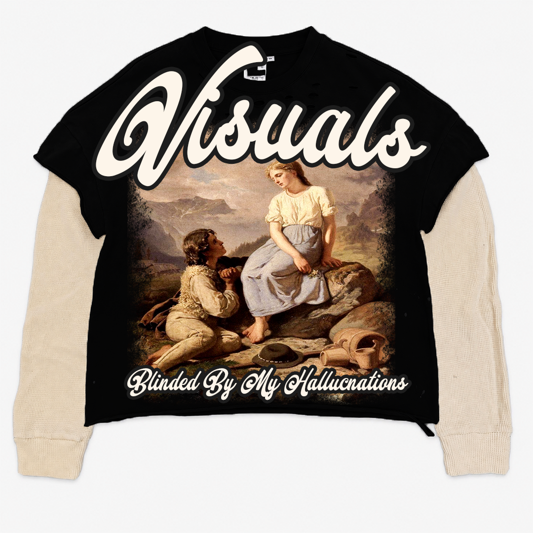 Distressed double layerd t shirt