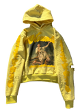 Yellow distressed hoodie