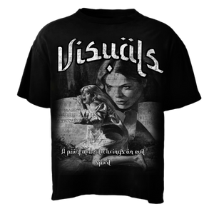 “ a painful death brings a evil spirt” black and white shirt