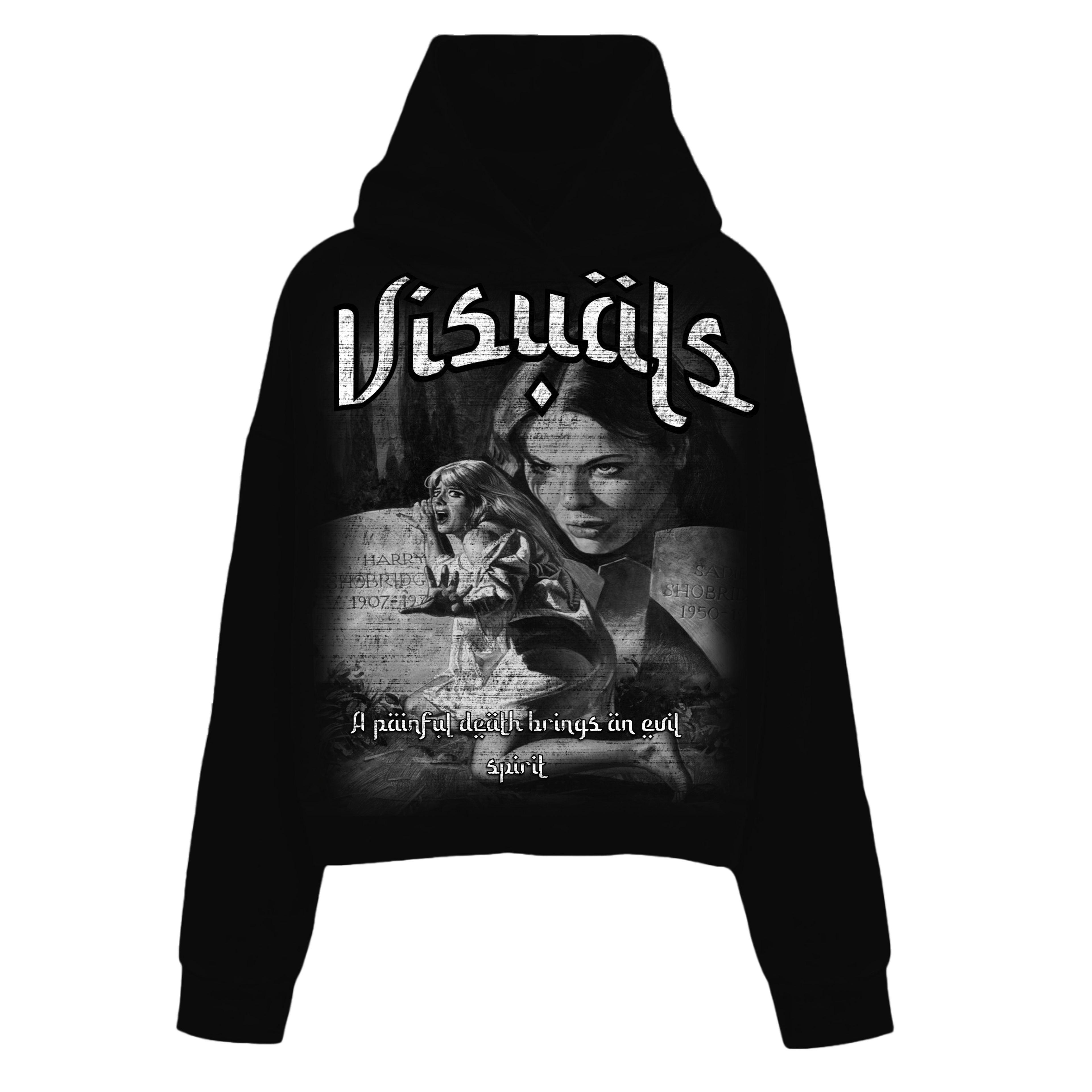 “A pianful Death brings an evil spirt” Black hoodie
