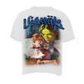 “ a painful death brings a evil spirt” white and blue shirt