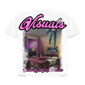 Visuals white and pink shirt