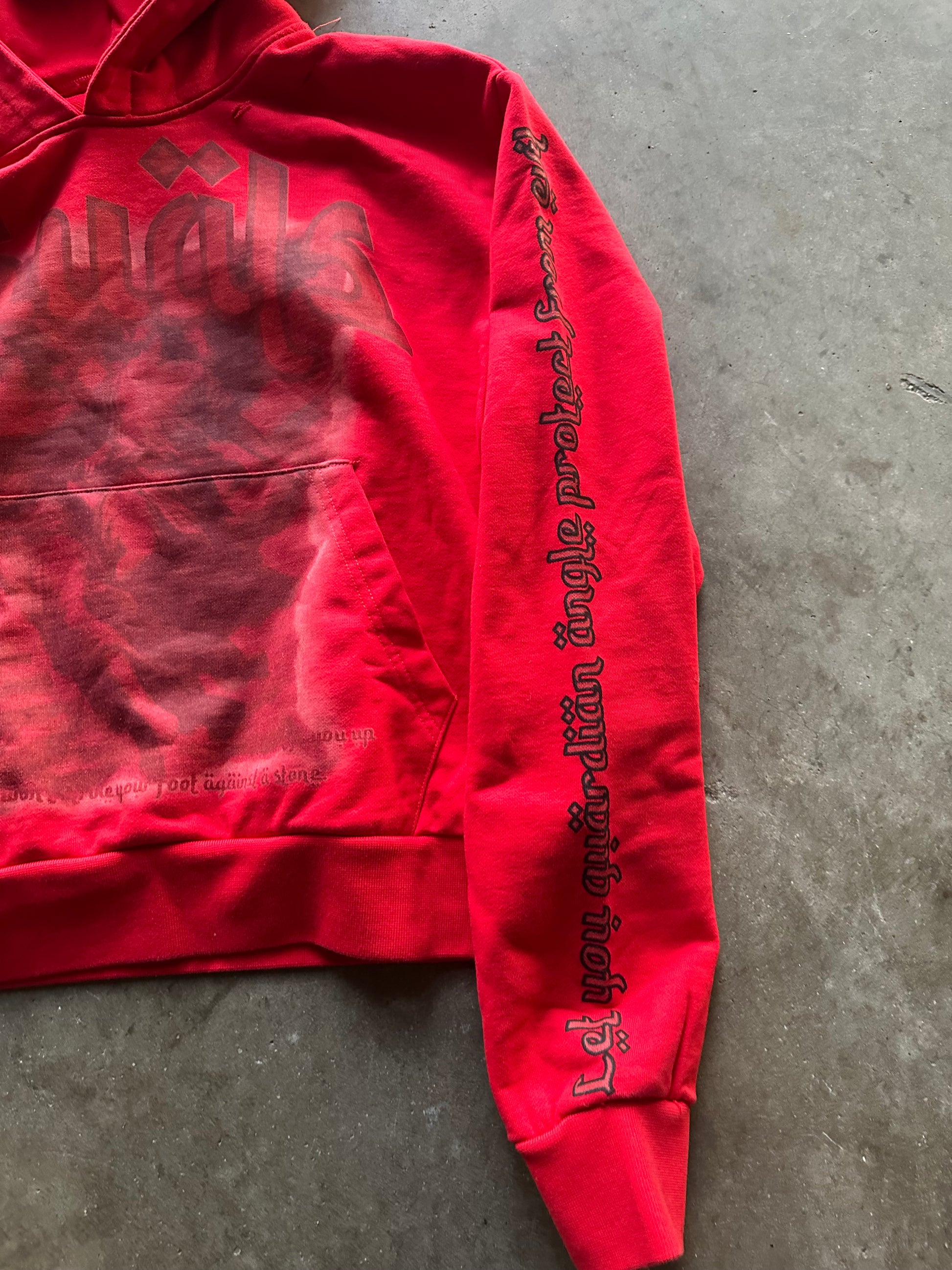 “Guardian angel” red hoodie