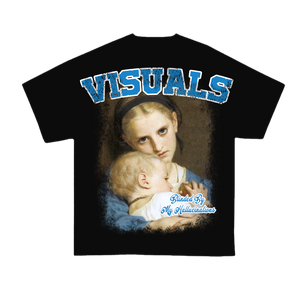 Black and blue portrait tee