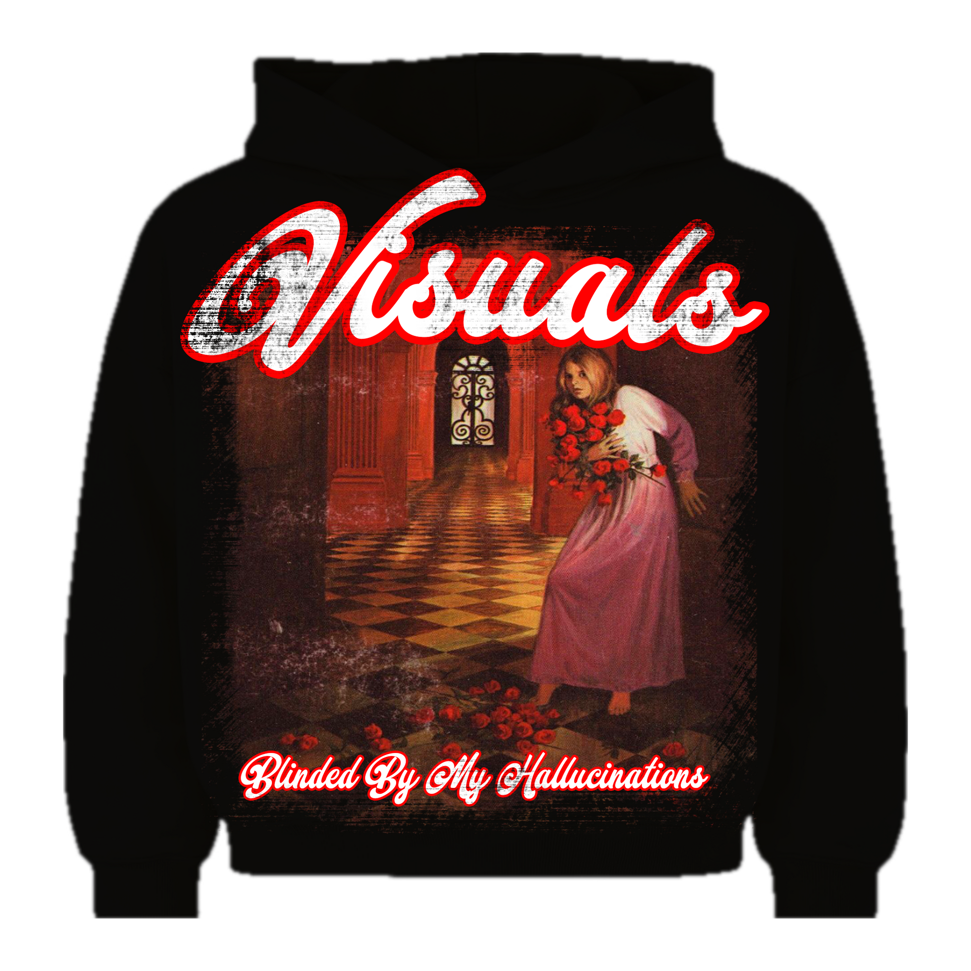 Fallen roses black hoodie