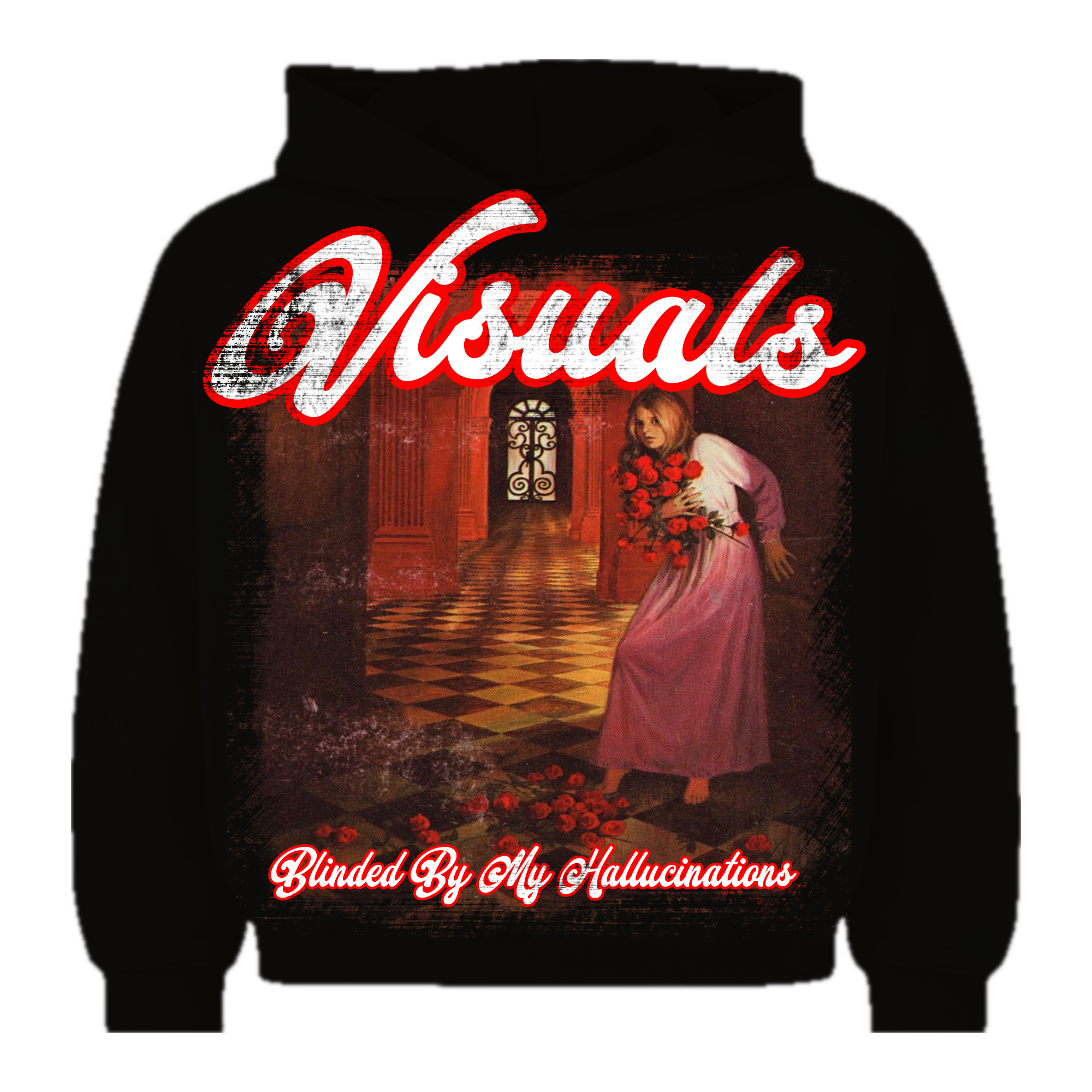 Fallen roses black hoodie