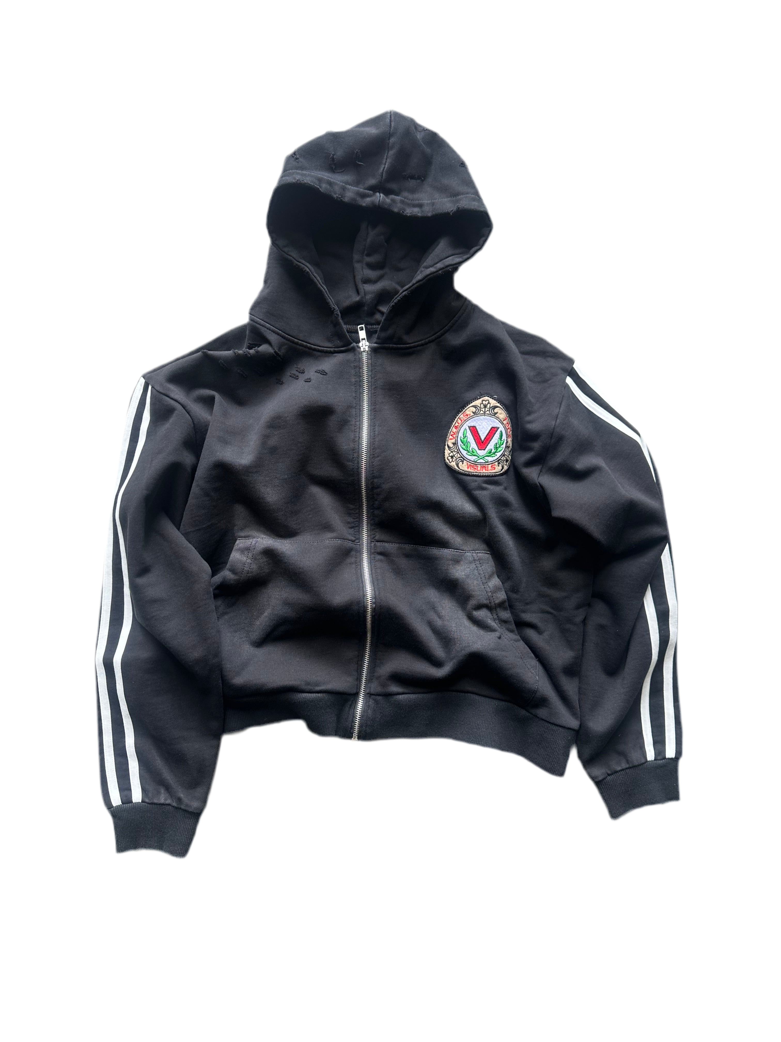 Black VISUAL UNIVERSITY ZIP UP