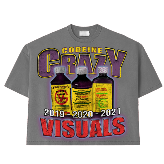 GRAY CODEINE CRAZY TEE