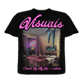 Visuals black and pink shirt