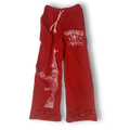 Red ARMY DESTRESSED HEAVY WEIGHT PANTS