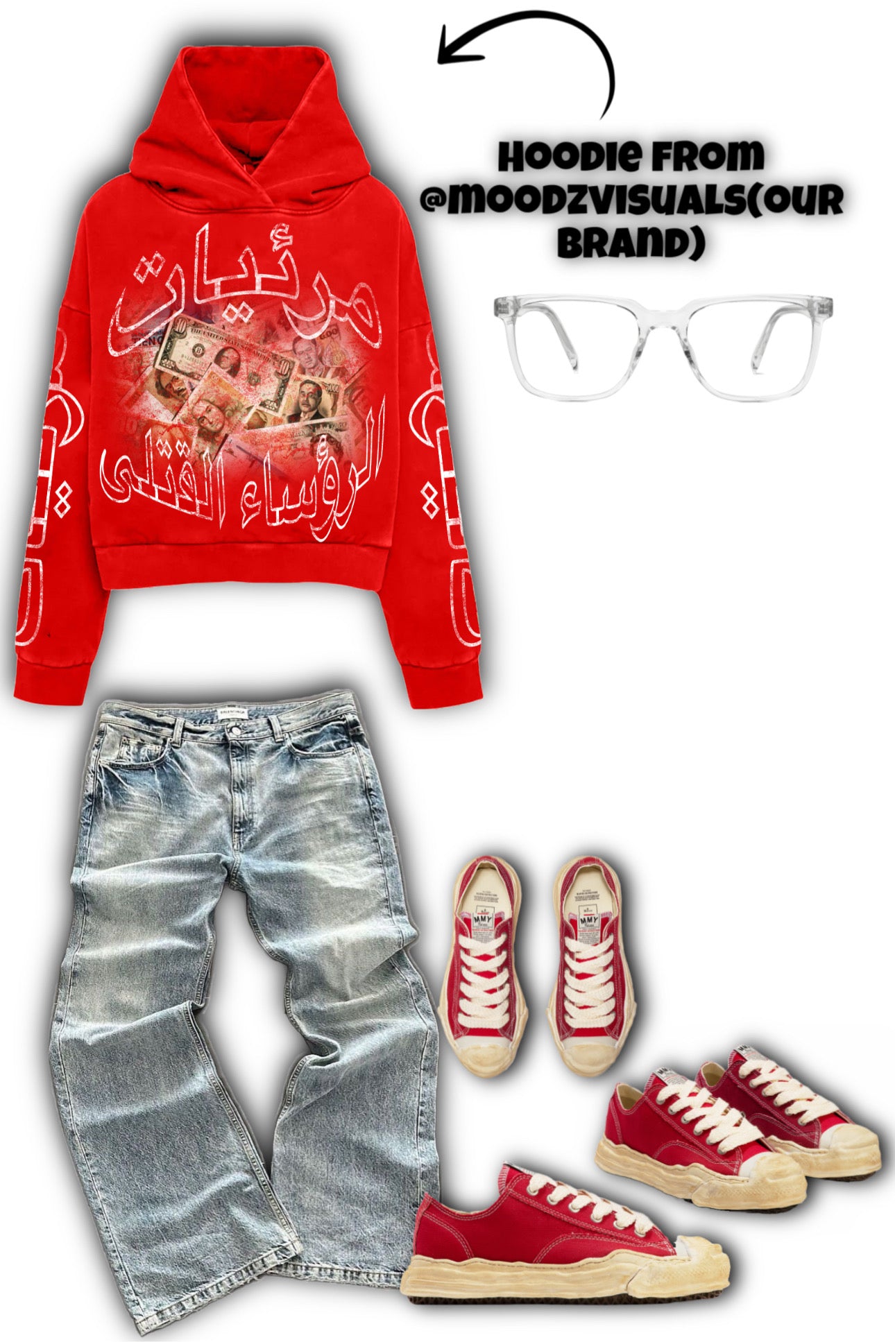 MONEY GALORE ( RED HOODIE)