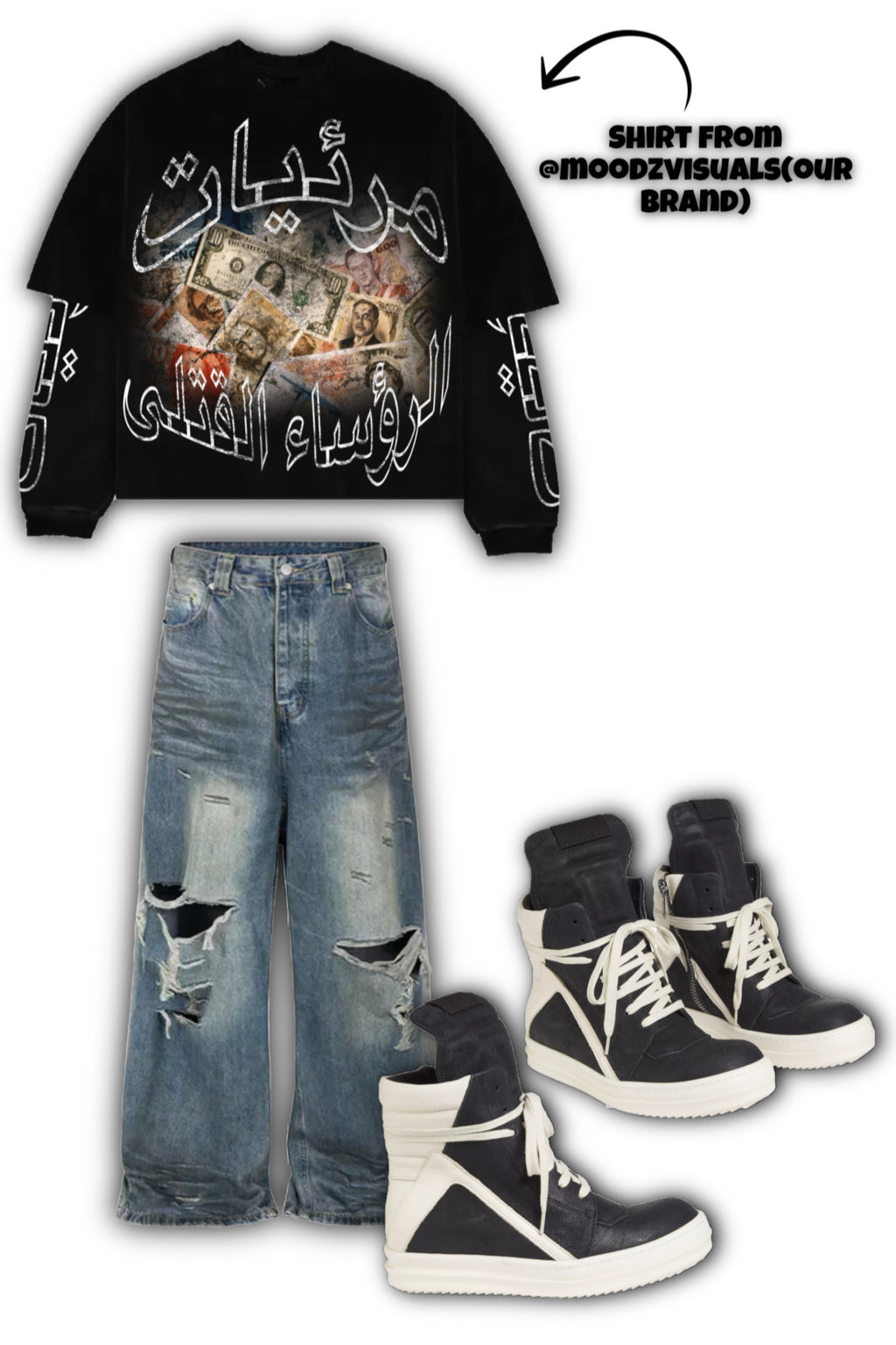 MONEY GALORE (DOUBLE LAYERD SHIRT)