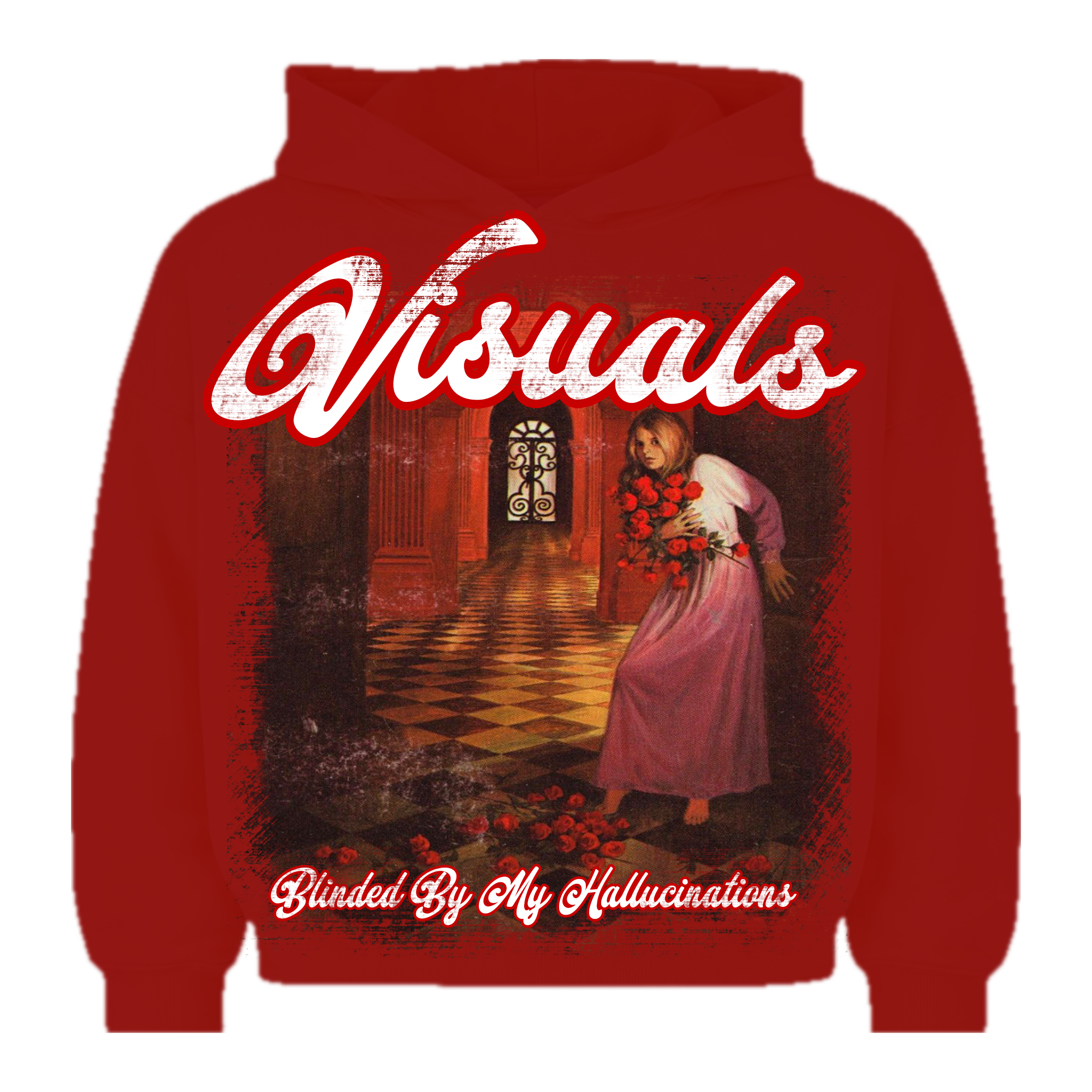 Fallen roses red hoodie