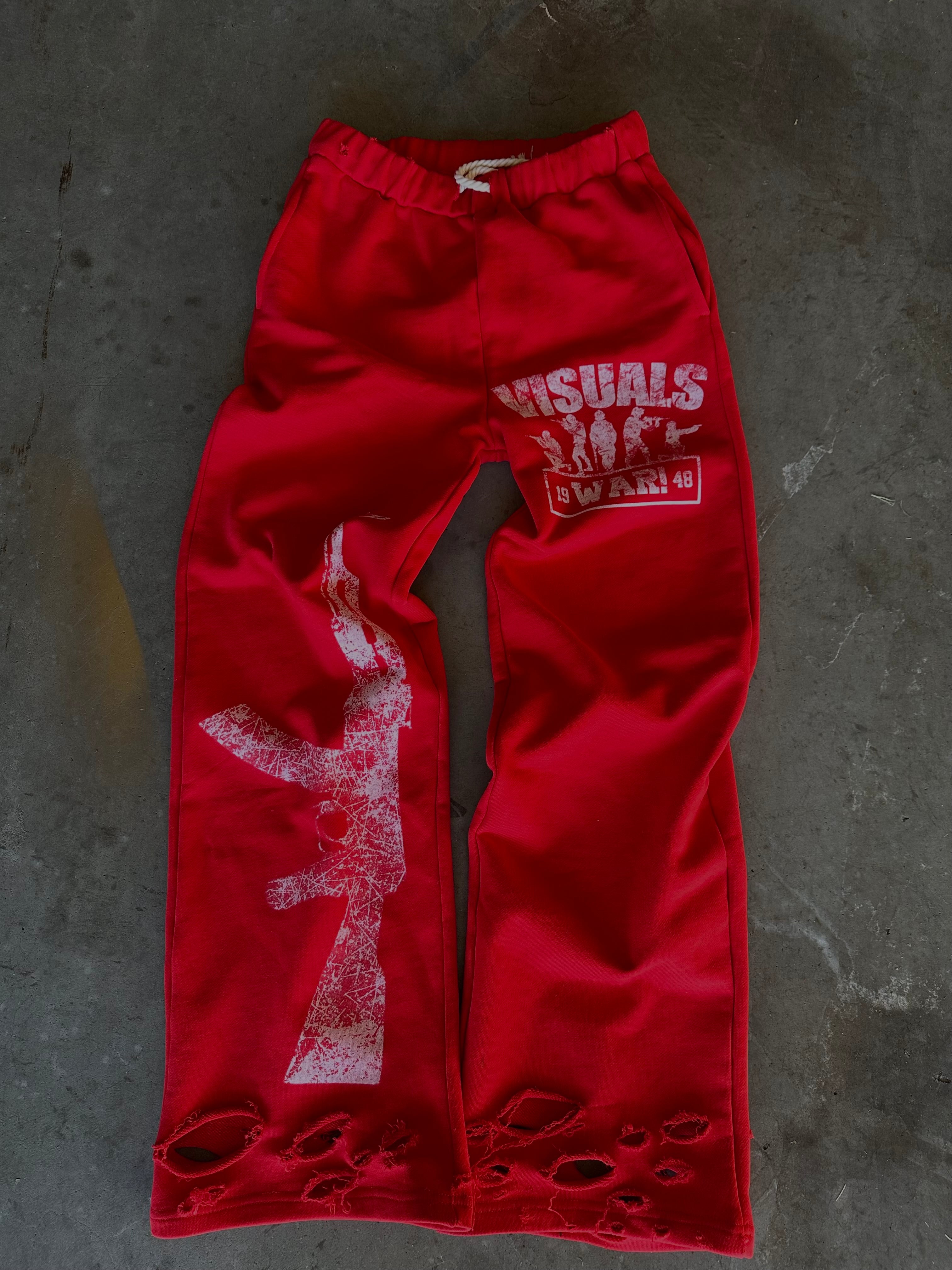 RED DISTRESSED ARMY SET