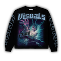 “LAB ATTACK” blue long sleeve t shirt