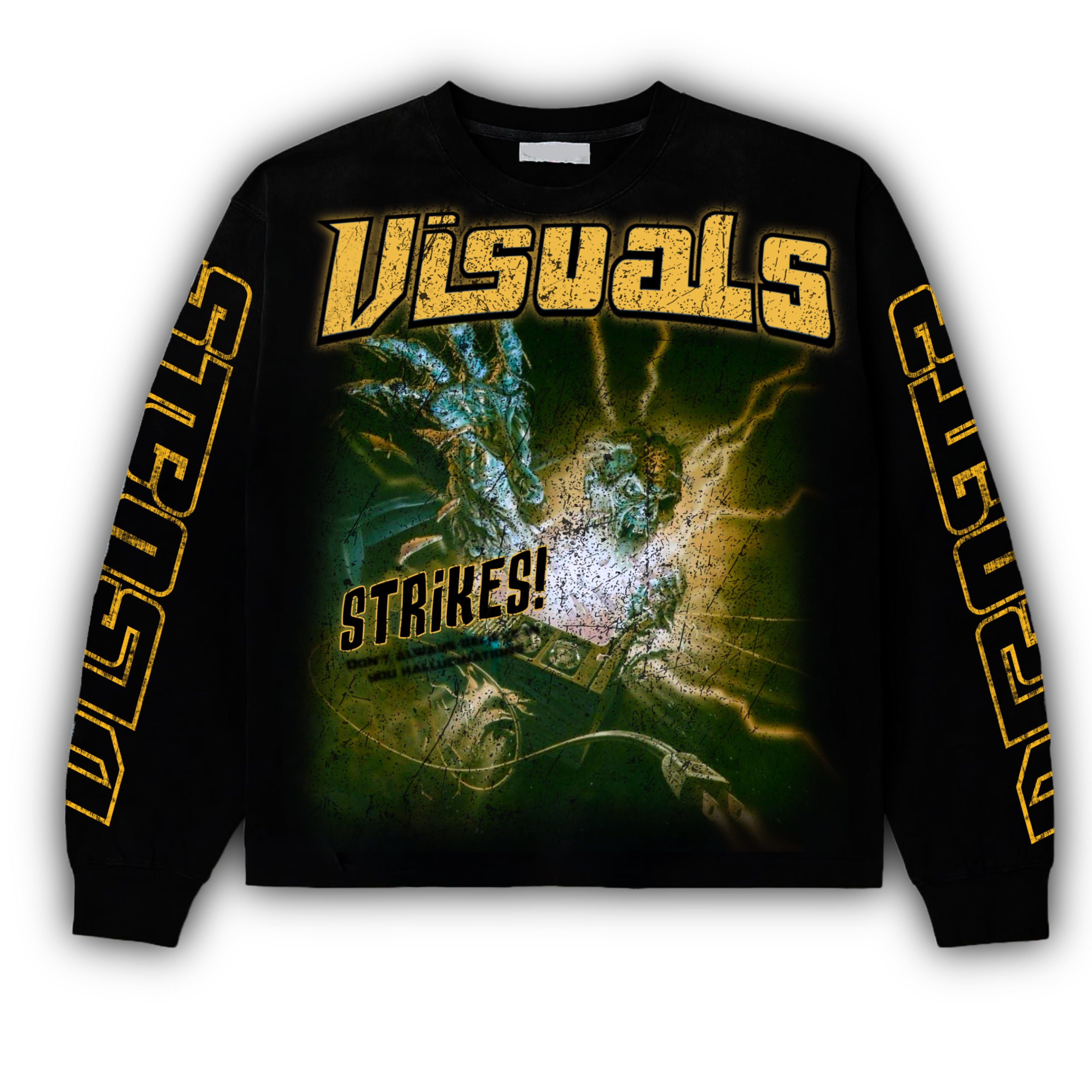 “LAB ATTACK” yellow long sleeve t shirt