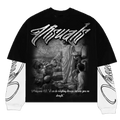 BLACK SAVIOR DOUBLE LAYERD SHIRT