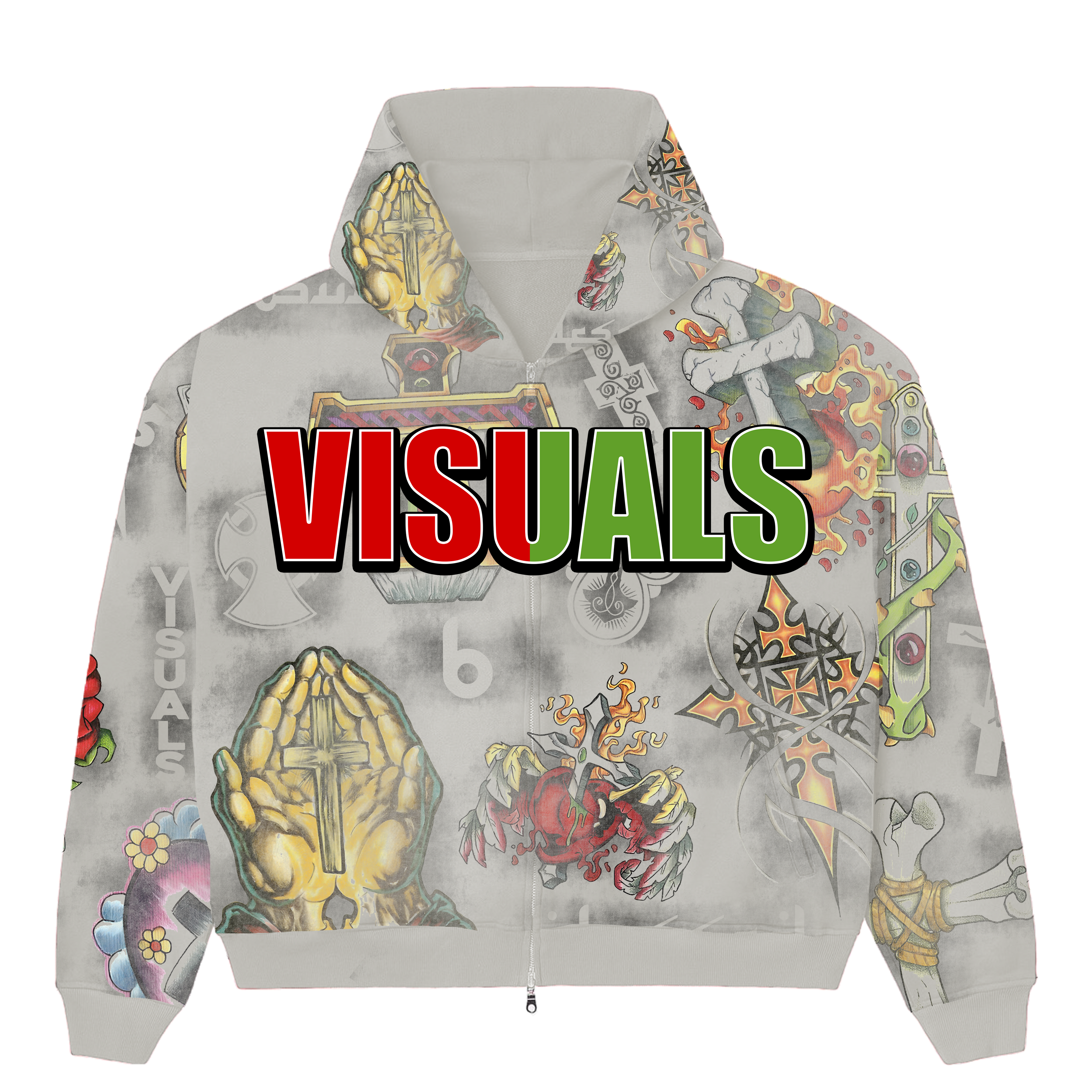 "ART WORK" ALL OVER PRINT HOODIE